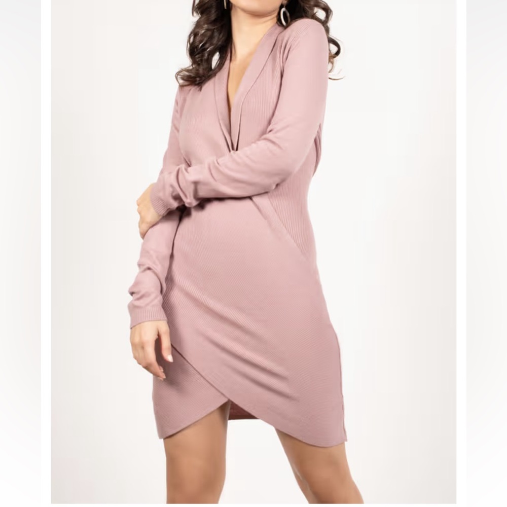 WRAP SWEATER DRESS - Picture 3 of 5